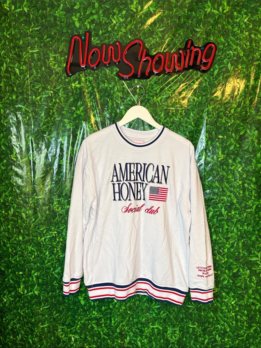 Women’s ' Long-Sleeve Tee with Flag Graphic